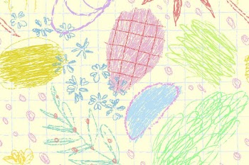 Colorful floral background, crayon scribble | Free PSD - rawpixel