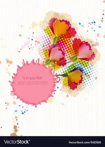 Colorful floral background vector image