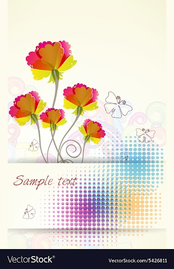 Colorful floral background vector image