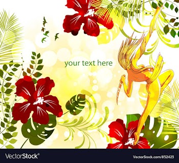 Colorful floral background vector image