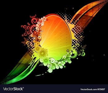 Colorful floral background vector image