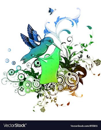 Colorful floral background vector image