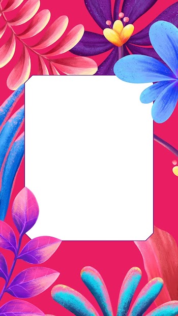 Colorful floral frame iPhone wallpaper, | Free Photo Illustration - rawpixel