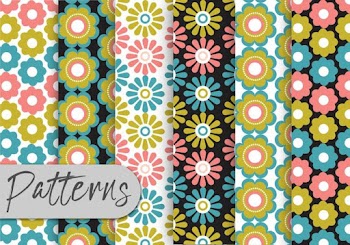 Colorful Floral Pattern Set