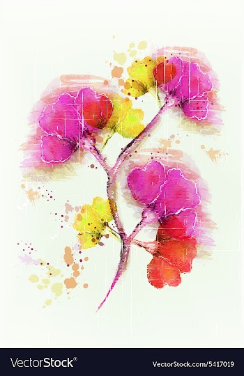 Colorful floral vector image