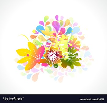 Colorful floral vector image