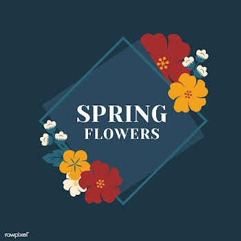 Colorful flower border | Free stock vector - 553096