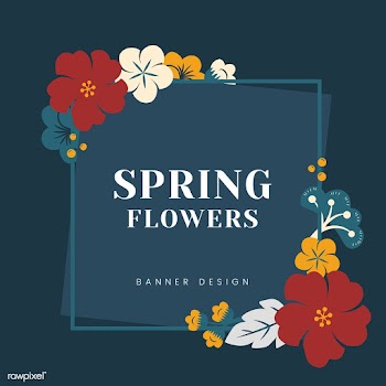 Colorful flower border | Free stock vector - 553102