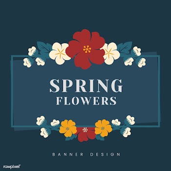 Colorful flower border | Free stock vector - 553163