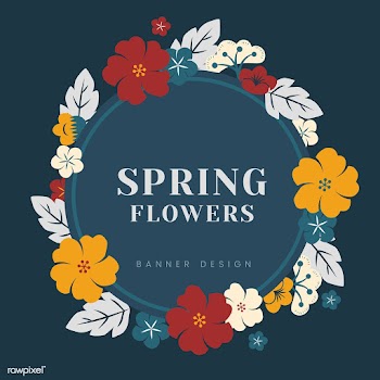 Colorful flower border | Free stock vector - 553176