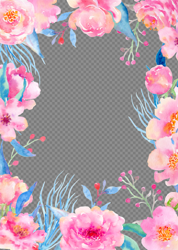 Colorful flower border transparent | Sympathy cards | Colorful ...