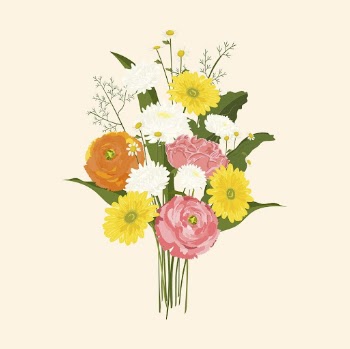 Colorful flower bouquet clipart, realistic | Free Photo Illustration - rawpixel