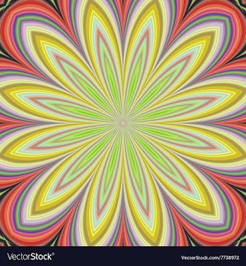 Colorful flower fractal design background vector image
