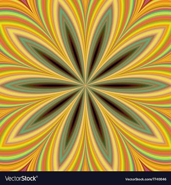 Colorful flower fractal design background vector image