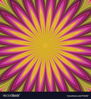 Colorful flower fractal design background vector image