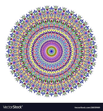 Colorful flower mandala ornament - vecor design vector image