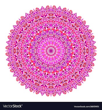 Colorful flower mandala ornament vector image
