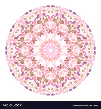 Colorful flower ornament mandala - abstract vector image