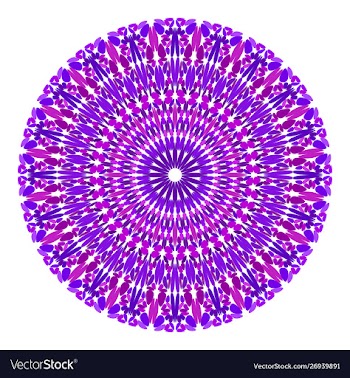 Colorful flower ornament mandala - abstract vector image