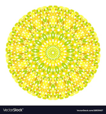 Colorful flower ornament mandala - abstract vector image