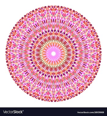 Colorful flower ornament mandala - abstract vector image