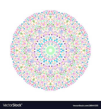 Colorful flower pattern mandala - geometrical vector image