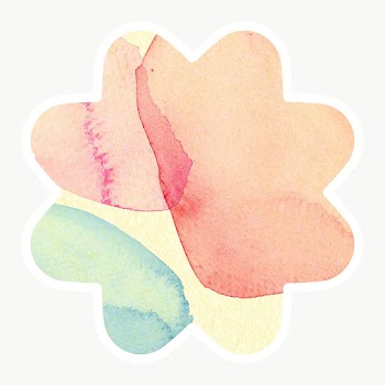 Colorful flower shaped badge design element | Free  transparent png - 2339219