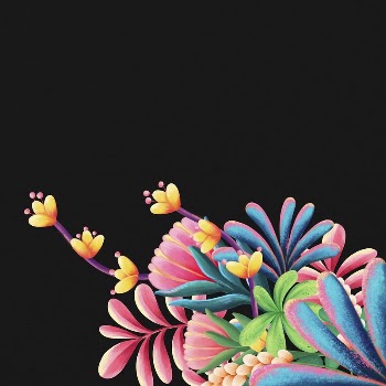 Colorful flowers background, black design, | Free Photo Illustration - rawpixel