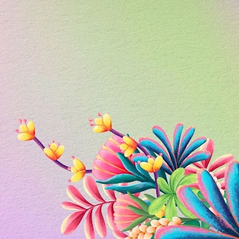 Colorful flowers background, tropical gradient | Free Photo Illustration - rawpixel