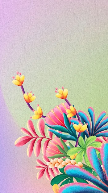 Colorful flowers iPhone wallpaper, aesthetic | Free Photo Illustration - rawpixel