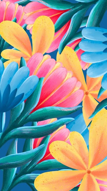 Colorful flowers iPhone wallpaper, tropical | Free Photo Illustration - rawpixel