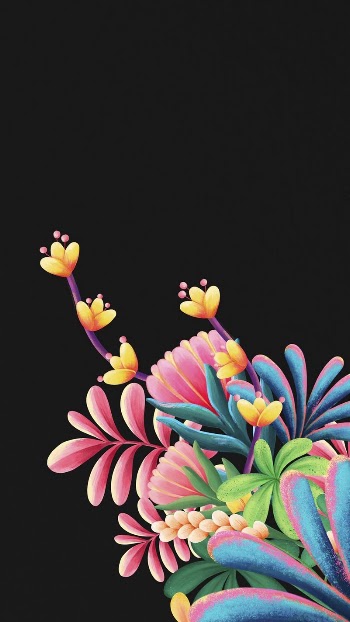 Colorful flowers mobile wallpaper, tropical | Free Photo Illustration - rawpixel