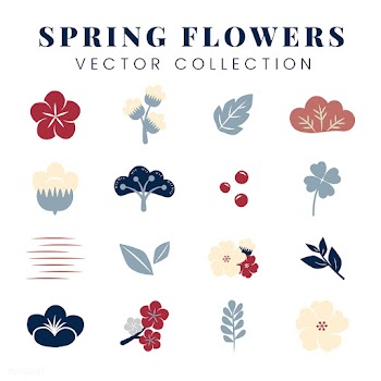 Colorful flowers set | Free stock vector - 553094
