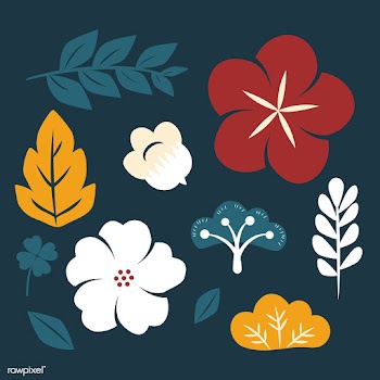 Colorful flowers set | Free stock vector - 553105
