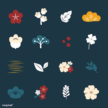 Colorful flowers set | Free stock vector - 553122