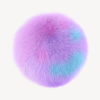 Colorful fluffy ball, 3D rendering | Free Photo - rawpixel