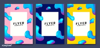 Colorful flyer template design illustration | Free stock vector - 458274