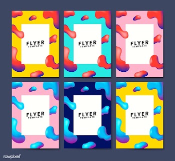 Colorful flyer template design illustration | Free stock vector - 458301