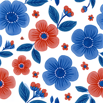 Colorful Folk Art Floral Pattern