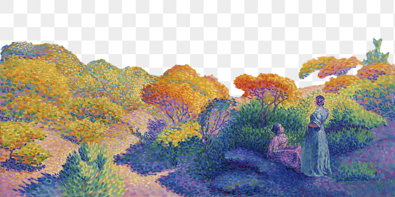 Colorful forest png border, Henri-Edmond | Free PNG Illustration - rawpixel
