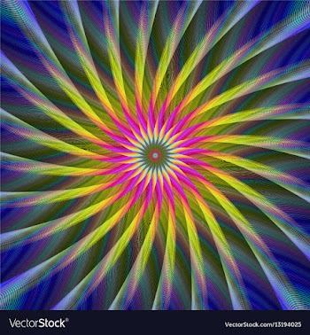 Colorful fractal design background vector image