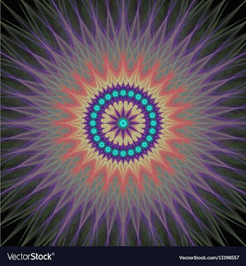Colorful fractal design background vector image