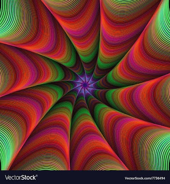 Colorful fractal ornament background vector image