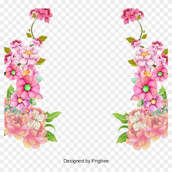 Colorful Frame Border Design Vintage Floral Border - Frame Border Design Of Flowers