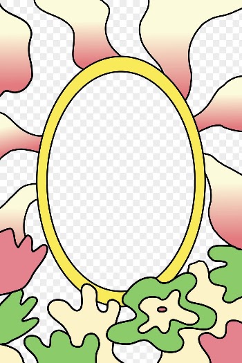 Colorful frame png, yellow oval | Free PNG Sticker - rawpixel