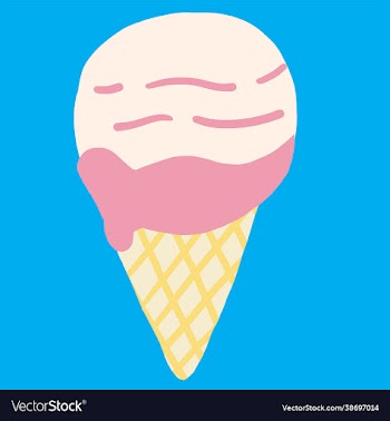 colorful freehand drawing a cone icecream