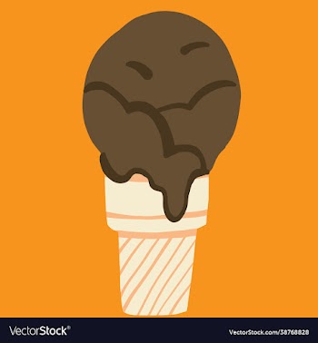 colorful freehand drawing a cone icecream