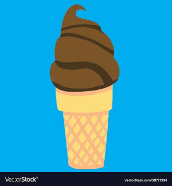 colorful freehand drawing a cone icecream