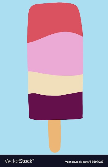 colorful freehand drawing a popsicle icecream