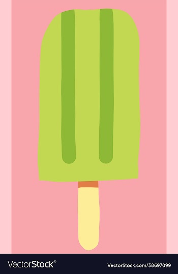 colorful freehand drawing a popsicle icecream